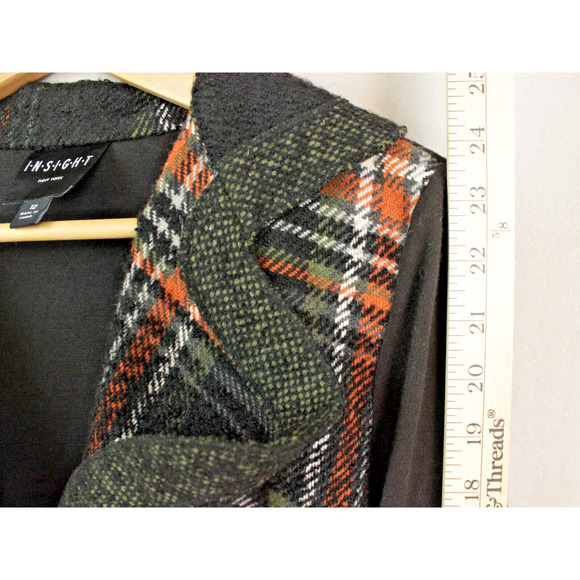 Insight New York Short Plaid Jacket - Long Sleeve - Size 12 - Picture 6 of 9